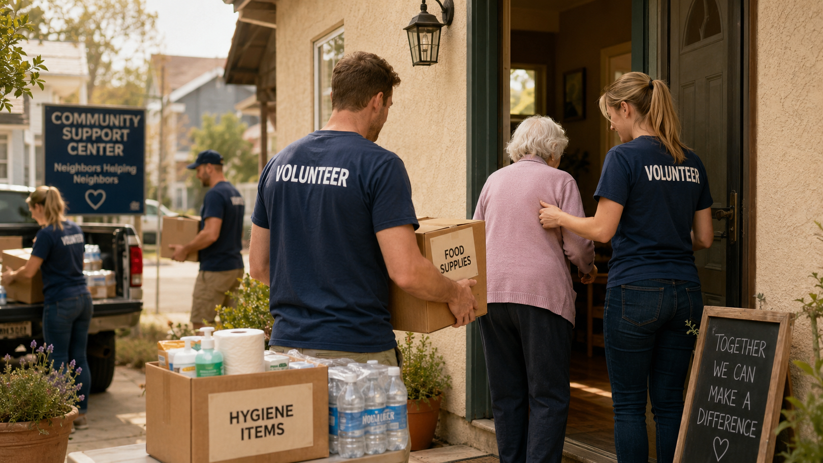 Claria Hope volunteers helping in the community